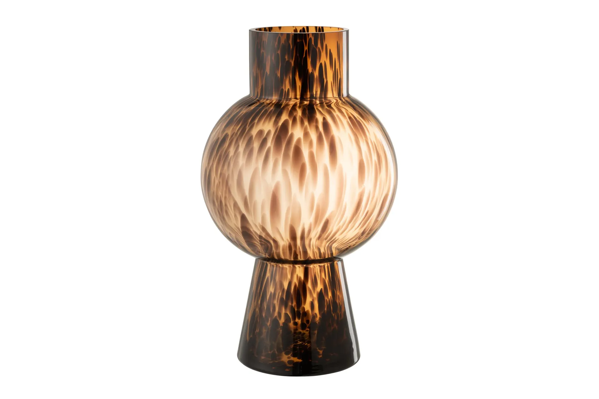 Vase Kugel Punkt braun 25 x 25 cm