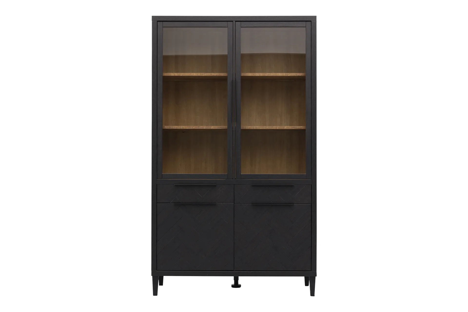 Vitrine Gaya schwarz 125 x 212 cm