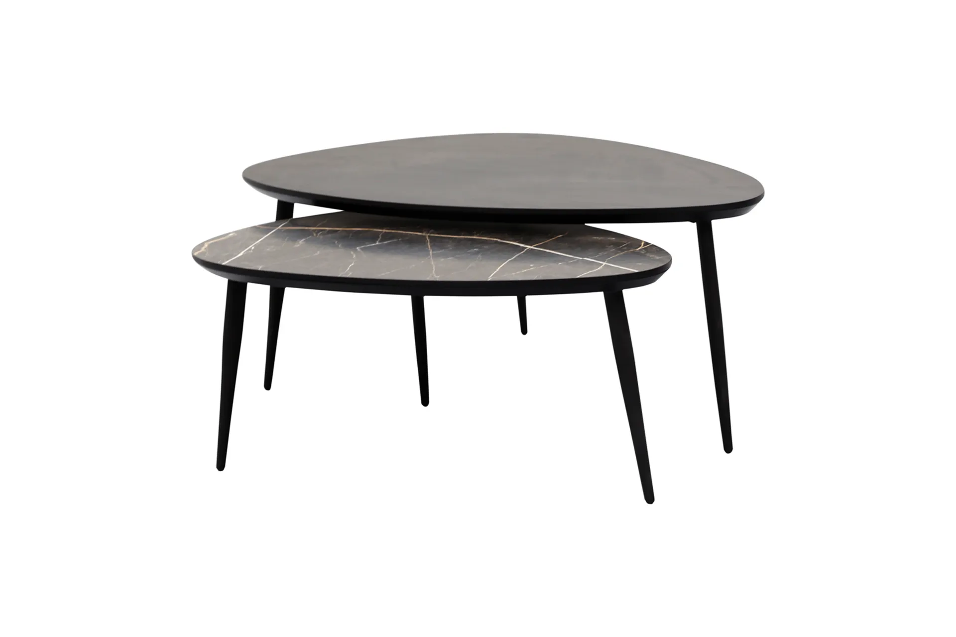 Couchtisch Demonte XL 2er-Set Schwarz