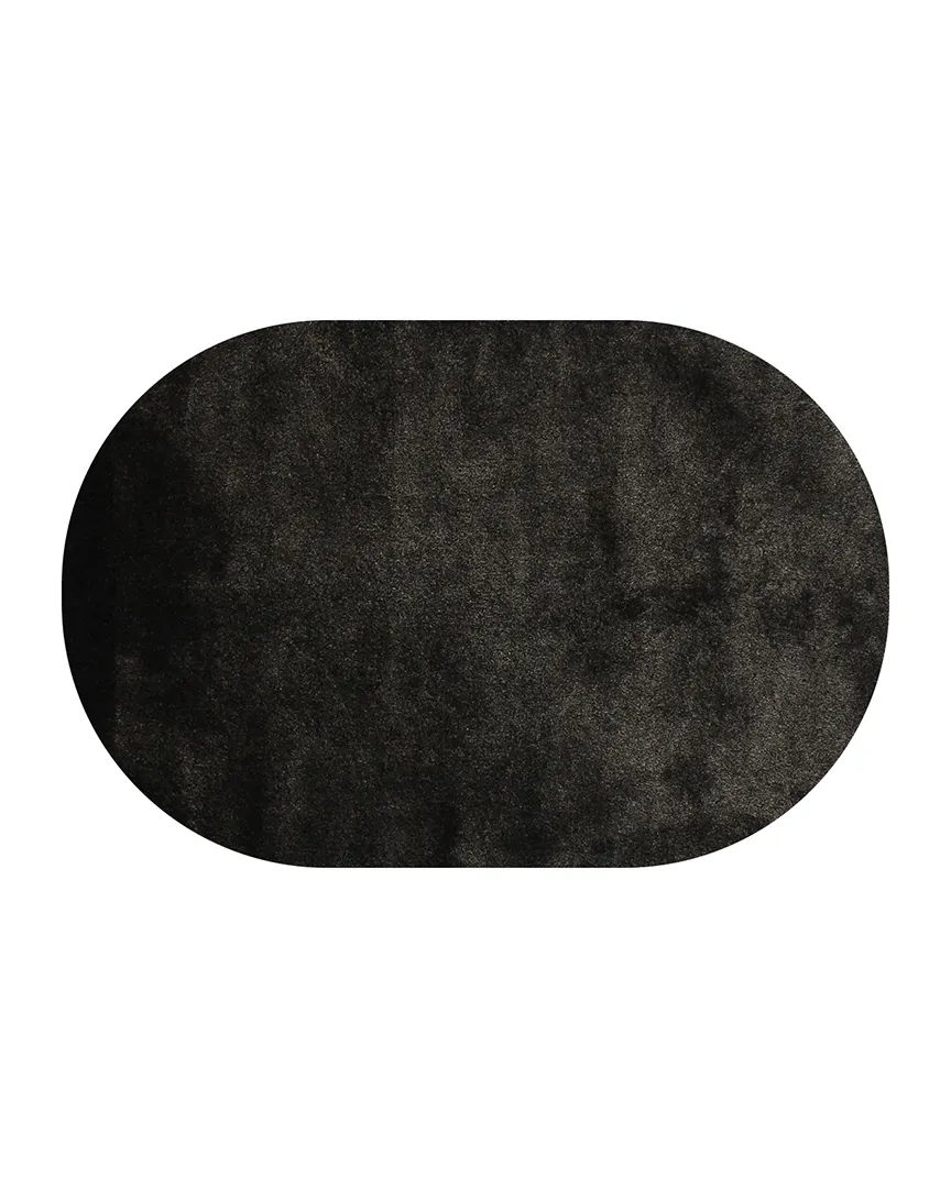 Teppich Leya grau 160 x 230 cm oval