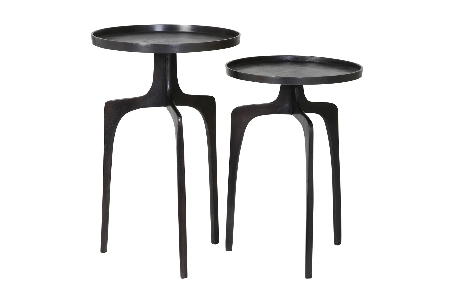 Beistelltisch, 2er-Set Pano schwarz 41 cm
