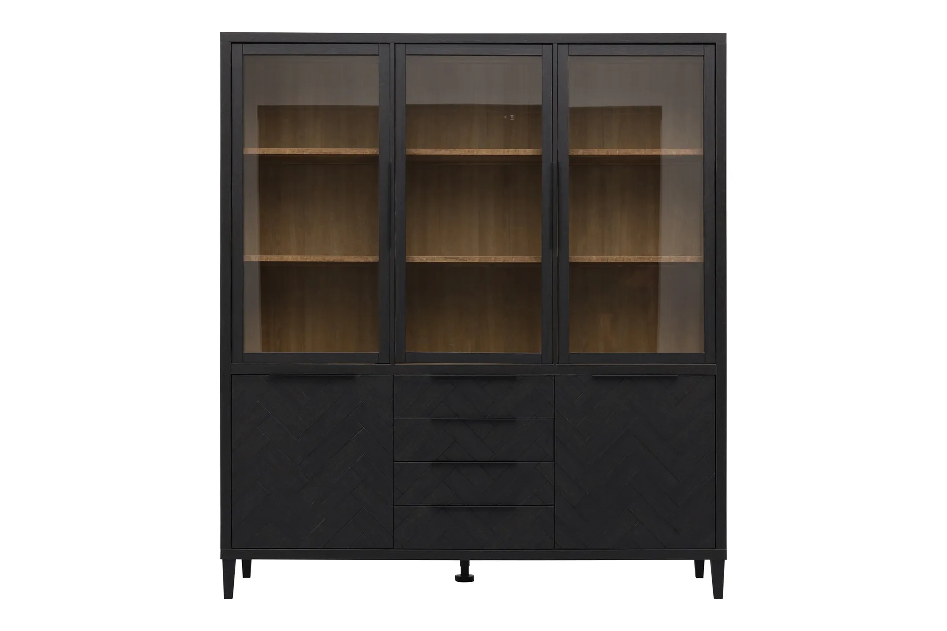 Vitrine Gaya schwarz 190 x 212 cm