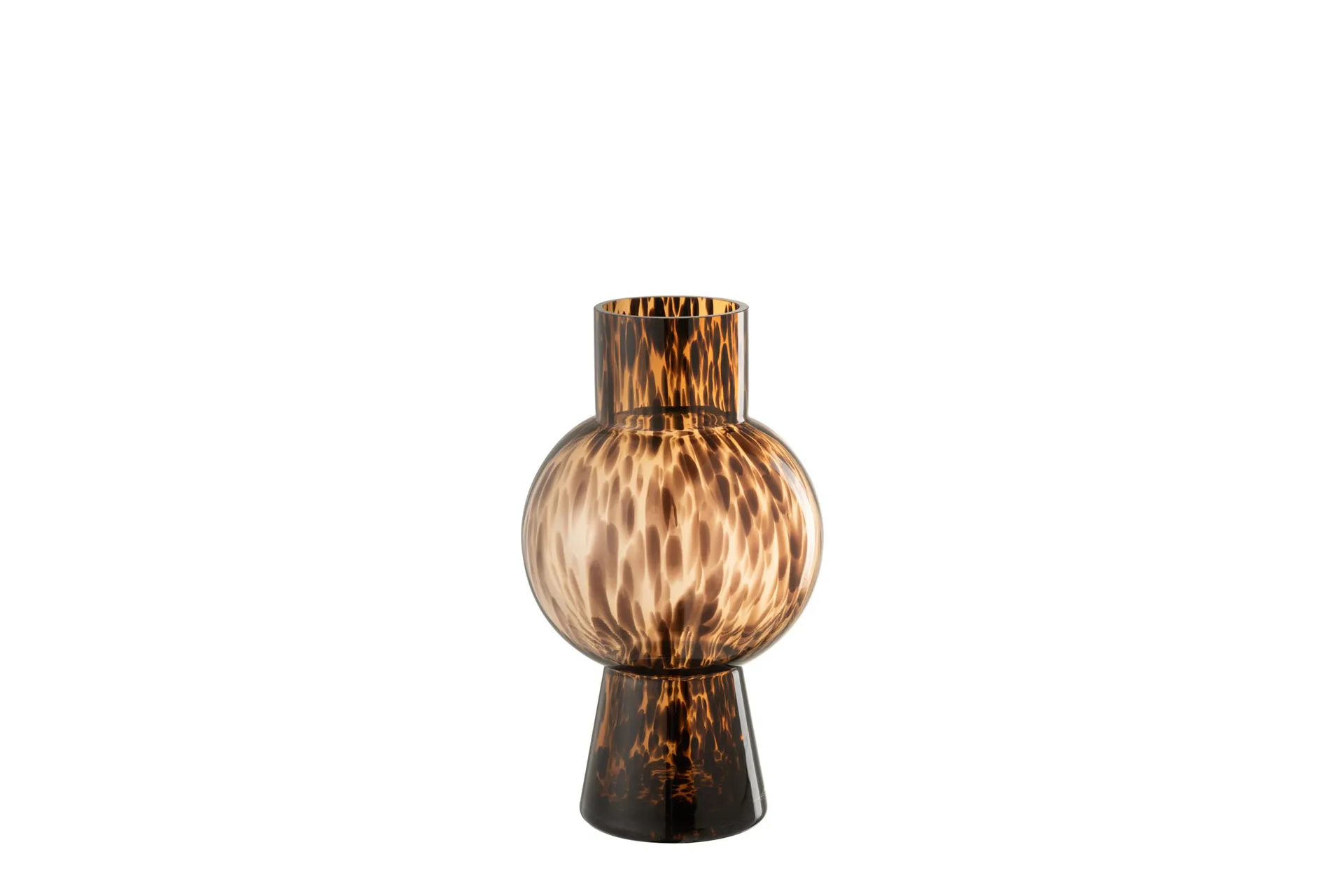 Vase Kugel Punkt braun 16 x 16 cm
