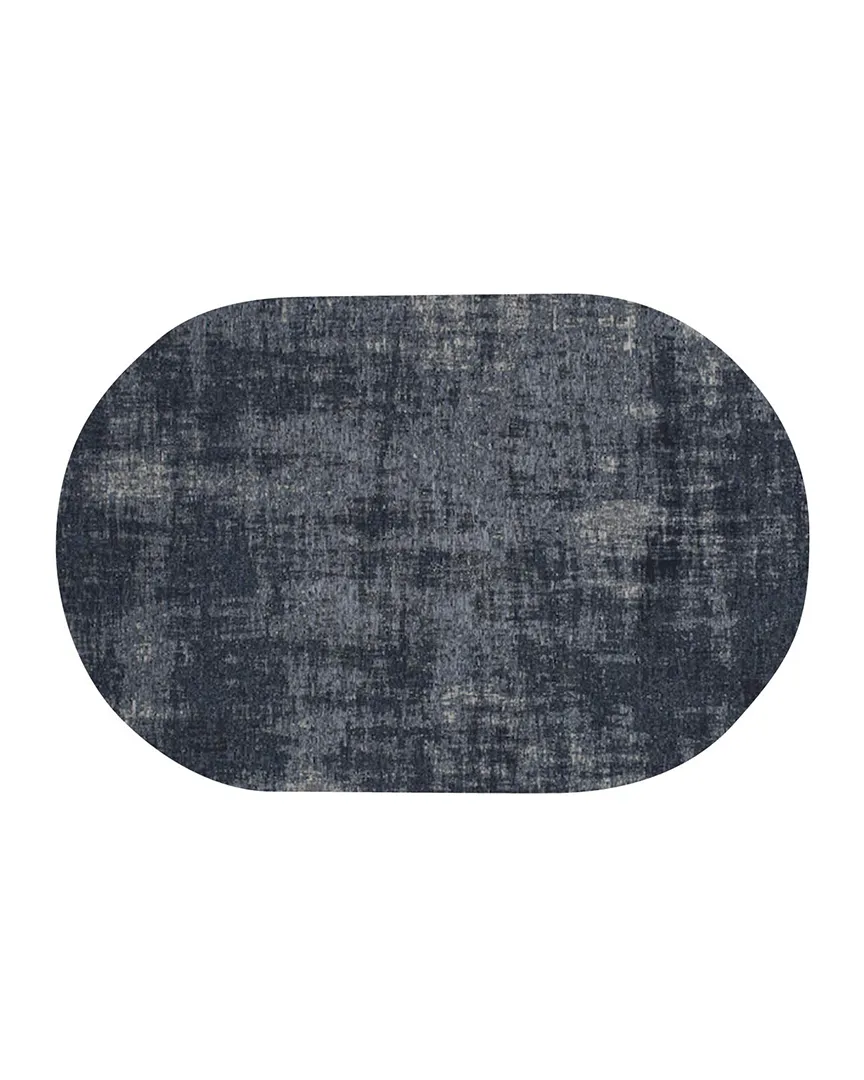 Teppich Rovinj dunkelblau 160 x 230 cm oval
