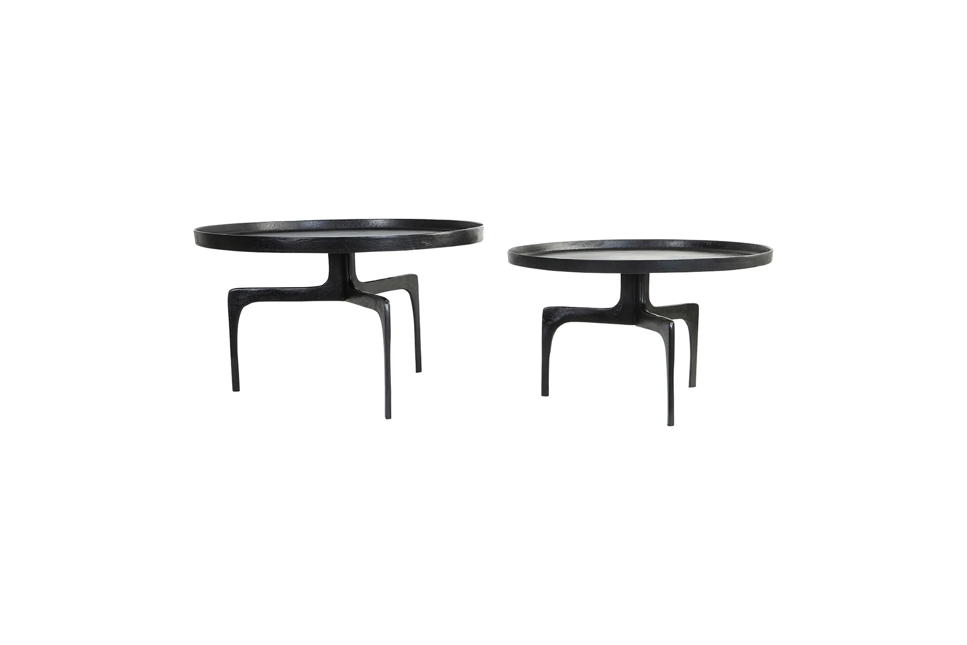 Couchtisch, 2er-Set Pano schwarz 75 cm