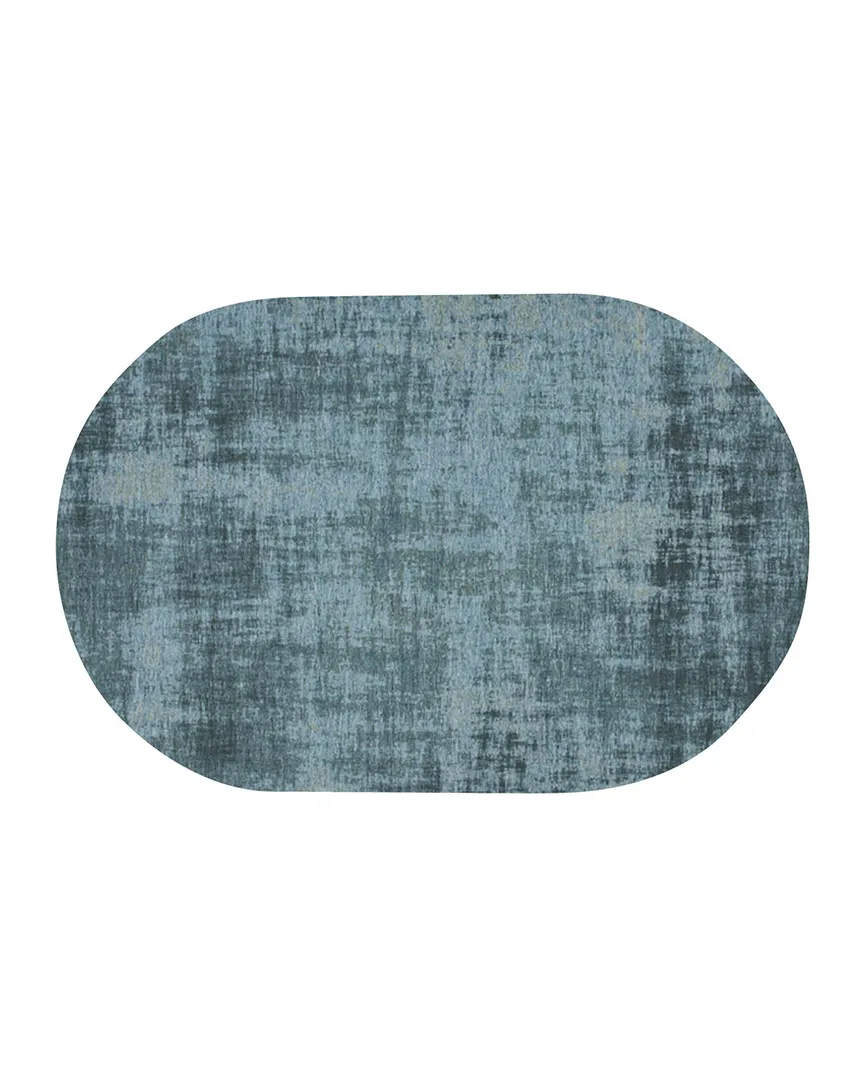 Teppich Rovinj hellblau 130 x 190 cm oval