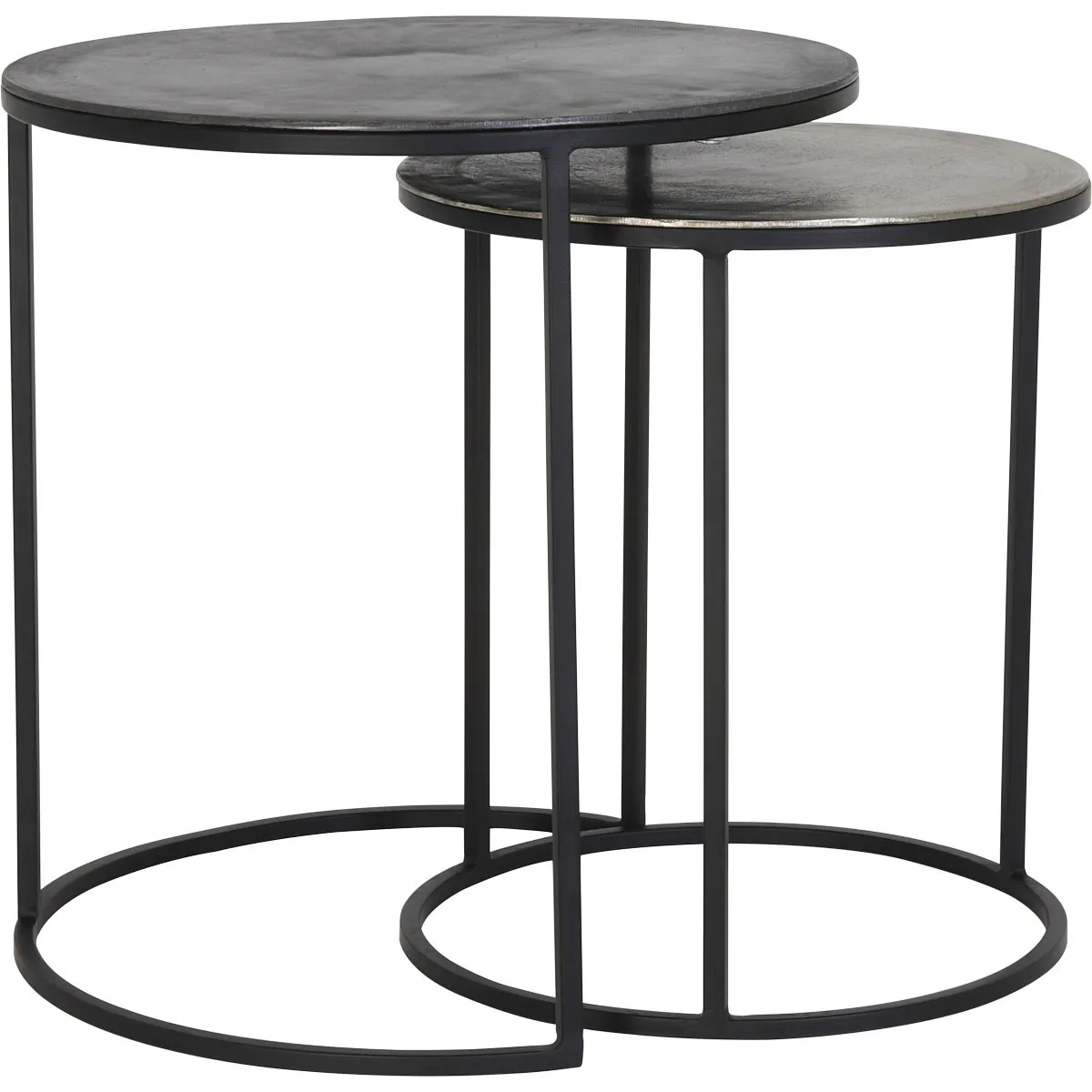 Beistelltisch, 2er-Set Claro silber 49 cm